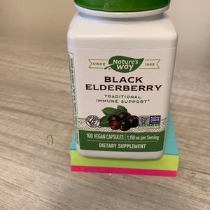 Nature’s Way BLACK ELDERBERRY IMMUNE SUPPORT 100 VEGAN  CAPSULES